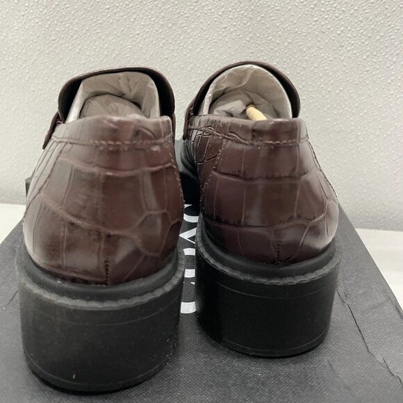NEW COACH Women’s Textured Loafers – Size 9W – Maple Brown Slip-On Fla - Picture 2 of 4